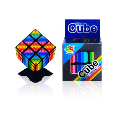 Rainbow PET sticker magic cube