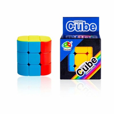 5.5cm Cylinder stickerless cube, ABS plastic